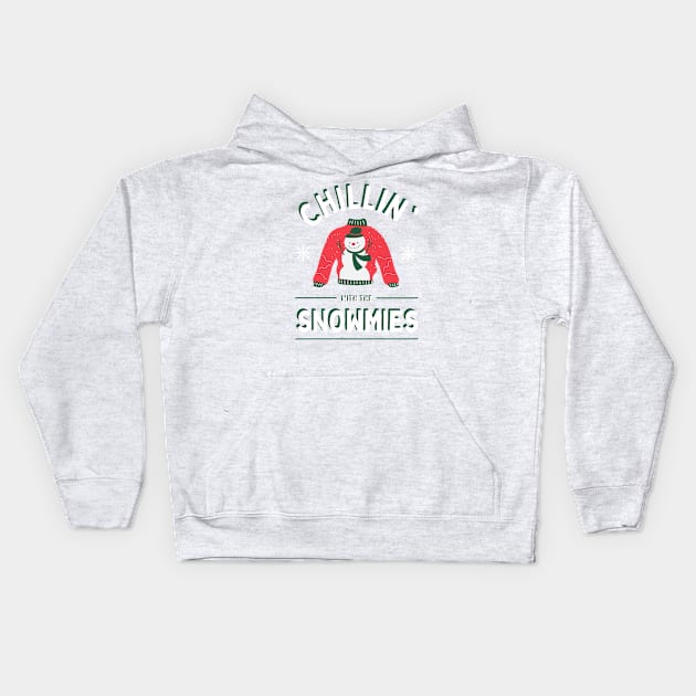 Chillin’ with the snowmies! Kids Hoodie by Atlas Sage Apparel